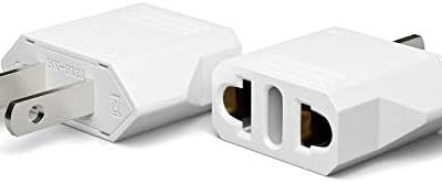 Unidapt Europe to US Plug Adapter, 2 Pack, European to USA Plug Adapter, EU to US Plug Converter,