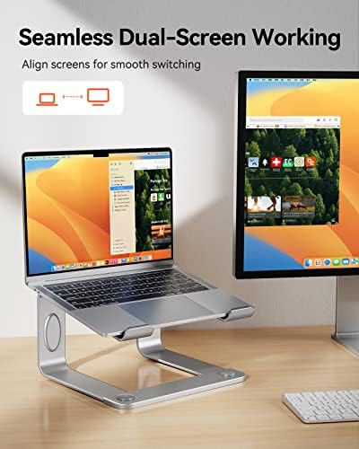 LORYERGO Laptop Stand, Ergonomic Laptop Riser Laptop Mount for Desk, Notebook Stand Compatible with - Image 4