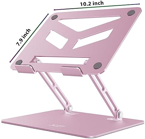 JCZT Adjustable Laptop Stand for Desk, Portable Laptop Riser, Aluminum Laptop Stand Foldable, - Image 7