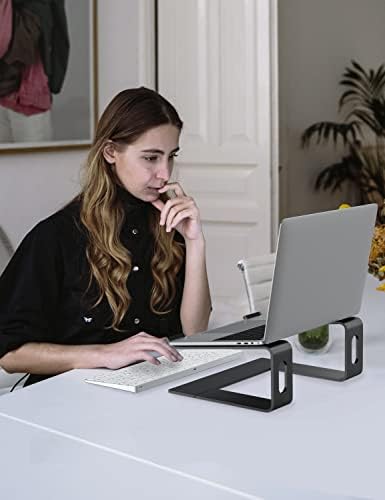 ALASHI Laptop Stand for Desk, Aluminum Computer Riser, Ergonomic Notebook Holder, Detachable Metal - Image 6