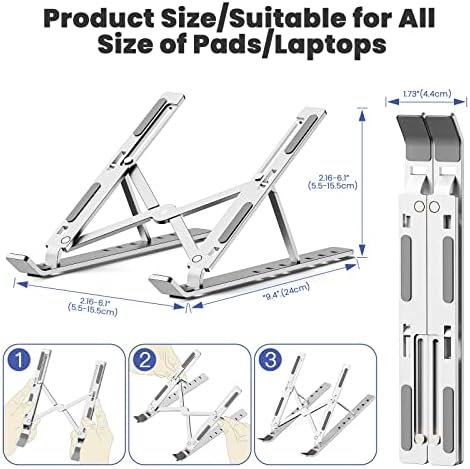 AVAKOT Portable Laptop Stand Computer Stand for Laptop Ergonomic Aluminum Laptop Stand | Adjustable - Image 6
